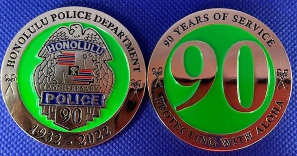 HPD 90th Anniversary 2" Challenge Coin