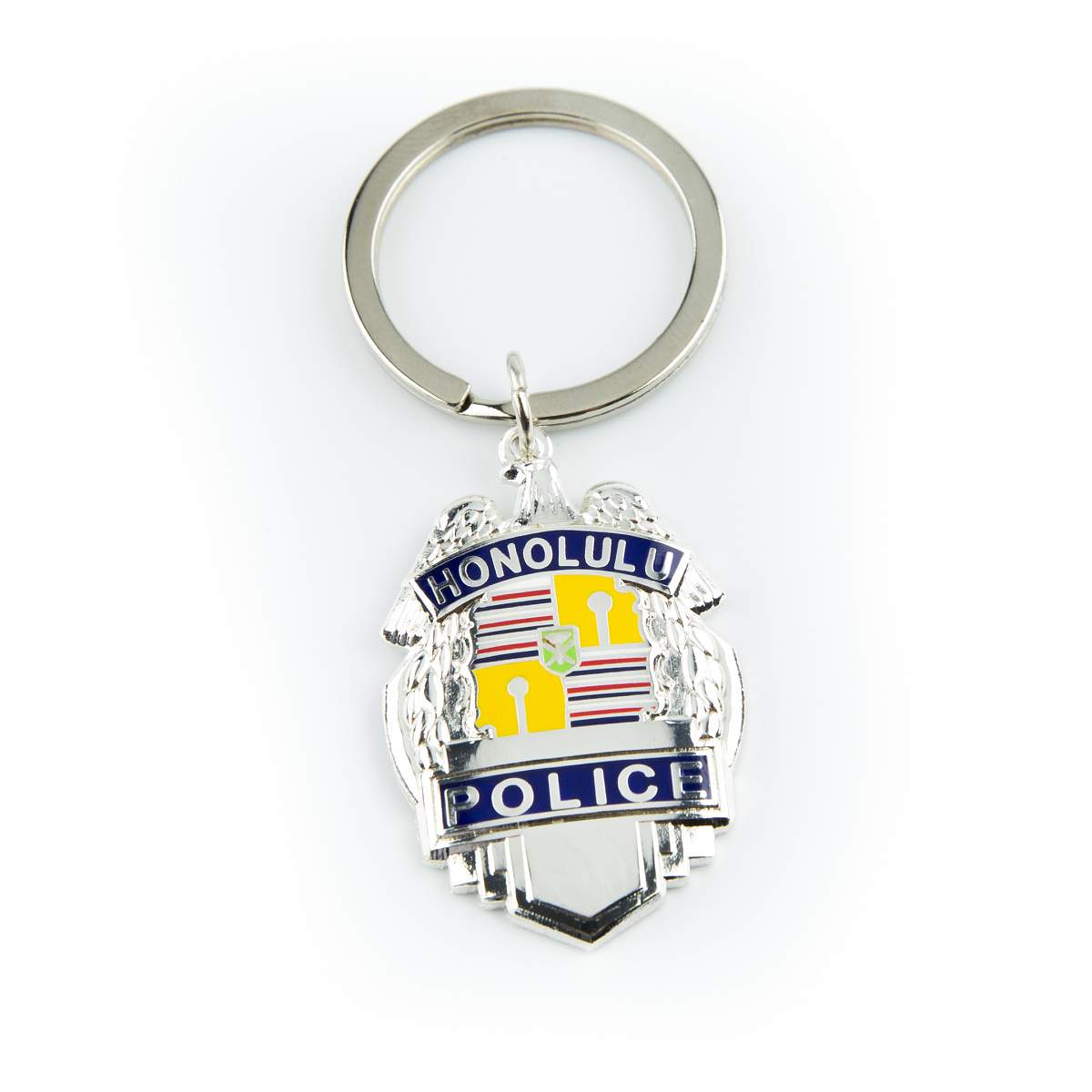 HPD Silver Badge Keychain