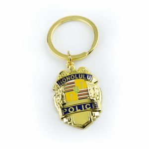 HPD Gold Badge Keychain