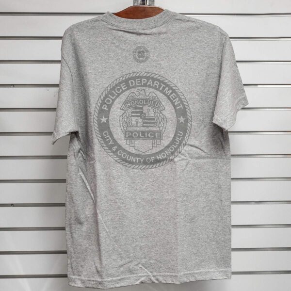 HPD Round Faded Logo Adult T-Shirt Heather Gray