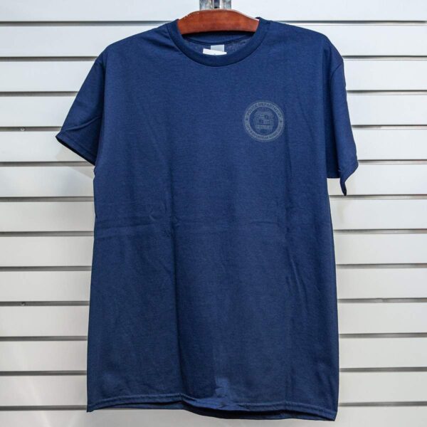HPD Round Faded Logo Adult T-Shirt Navy Blue