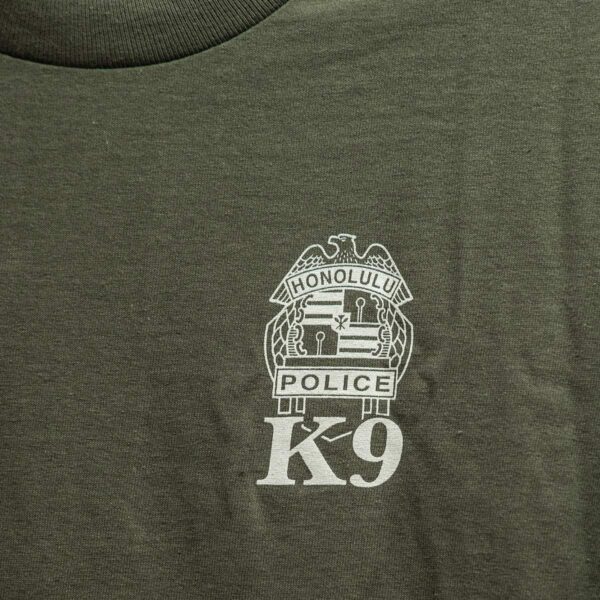 HPD K9 Patch Adult Tee Military Green
